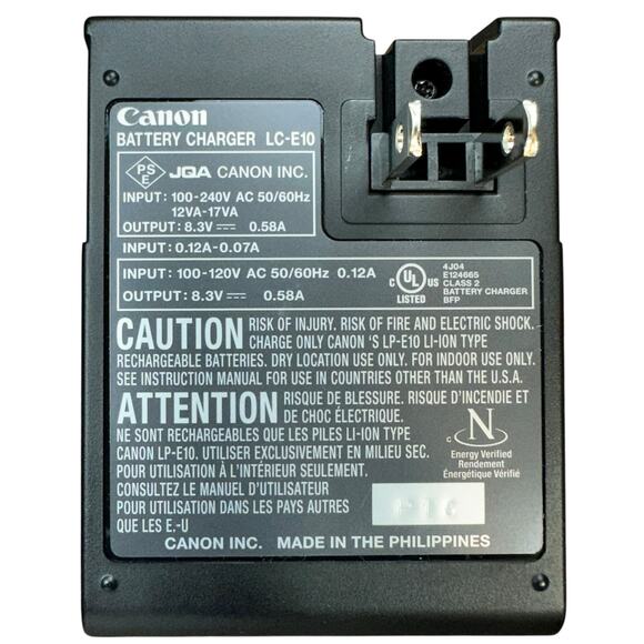 Genuine Canon LC-E10 Charger For LP-E10 Battery Rebel T3 T5 T6 T7 EOS 1200D - Picture 2 of 6